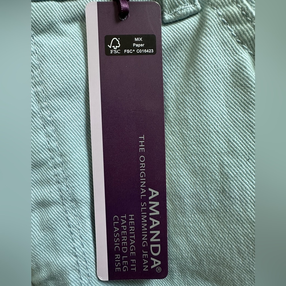 NWT Gloria Vanderbilt Womens Amanda Original Slimming Tapered Classic Jeans s 12 - Picture 5 of 13